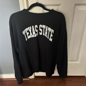 Texas State Black Crew Neck Sweater